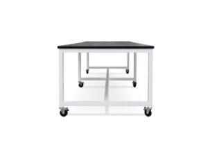 Mobile industrial workbench with total-lock casters