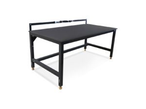 Heavy-duty laboratory workbench designed for microscopy and computer work