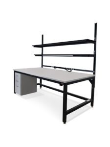 ESD CoreBench with shelves and drawer storage