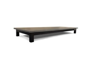 Compact phenolic platform with black steel frame