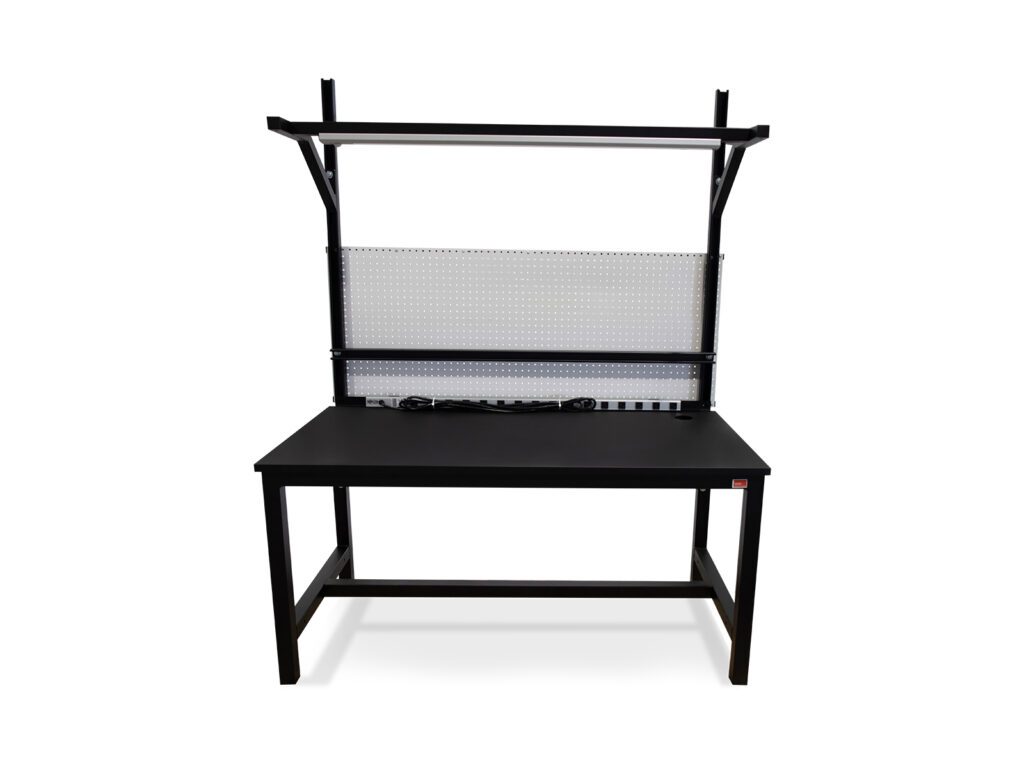 Front view of CoreBench industrial assembly workbench